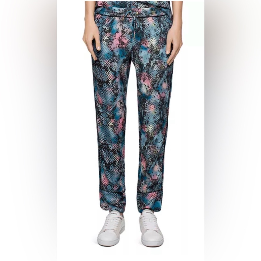 Zadig & Voltaire Women’s Parone Python Flower Pants Multi Camou Rare HTF Blogger